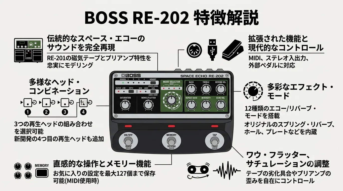 どっちを買うべき？] Boss RE-2 vs Boss RE-202｜ディレイ比較レビュー