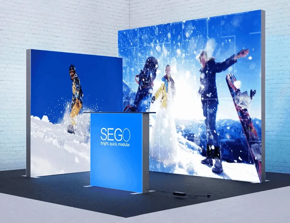 3m×3mの1小間に配置するセゴライトボックス展示会セット｜誉PRINTING