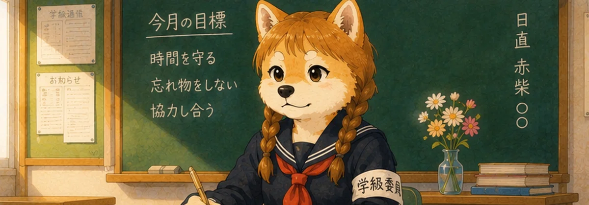 学級委員の赤柴の画像