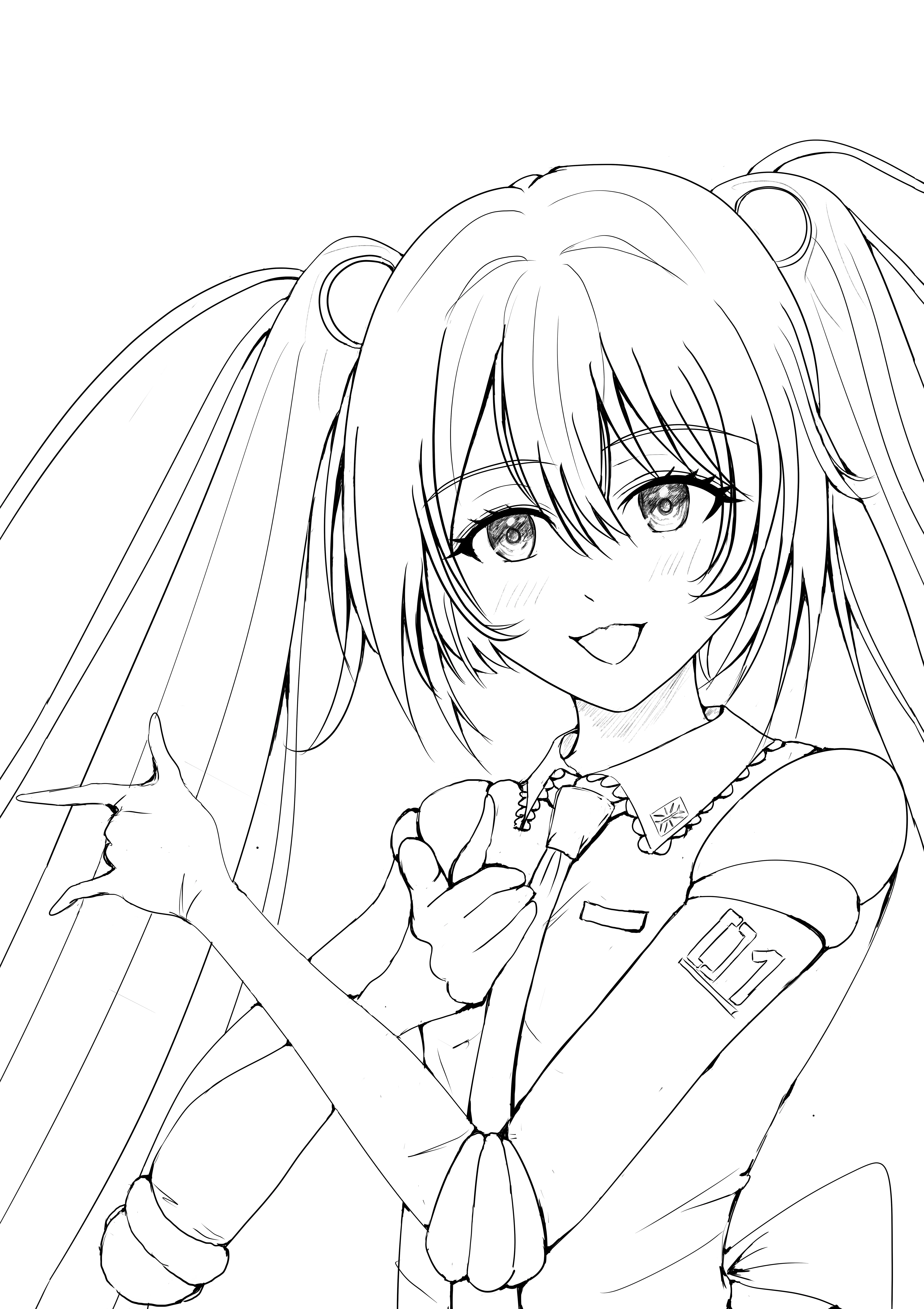 あなたのために 線画 イラストを描いてみた（その55）｜クリコミ