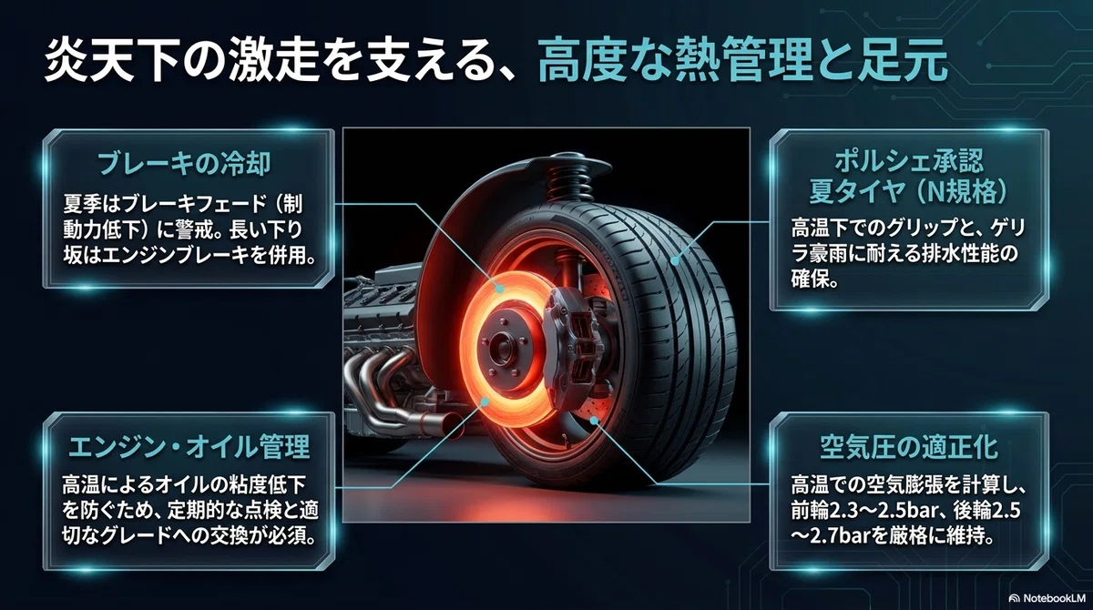 炎天下での走行性能と注意点