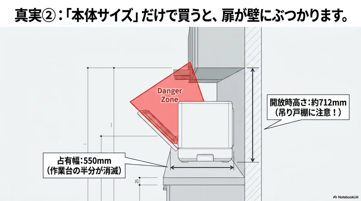 設置スペースと奥行き