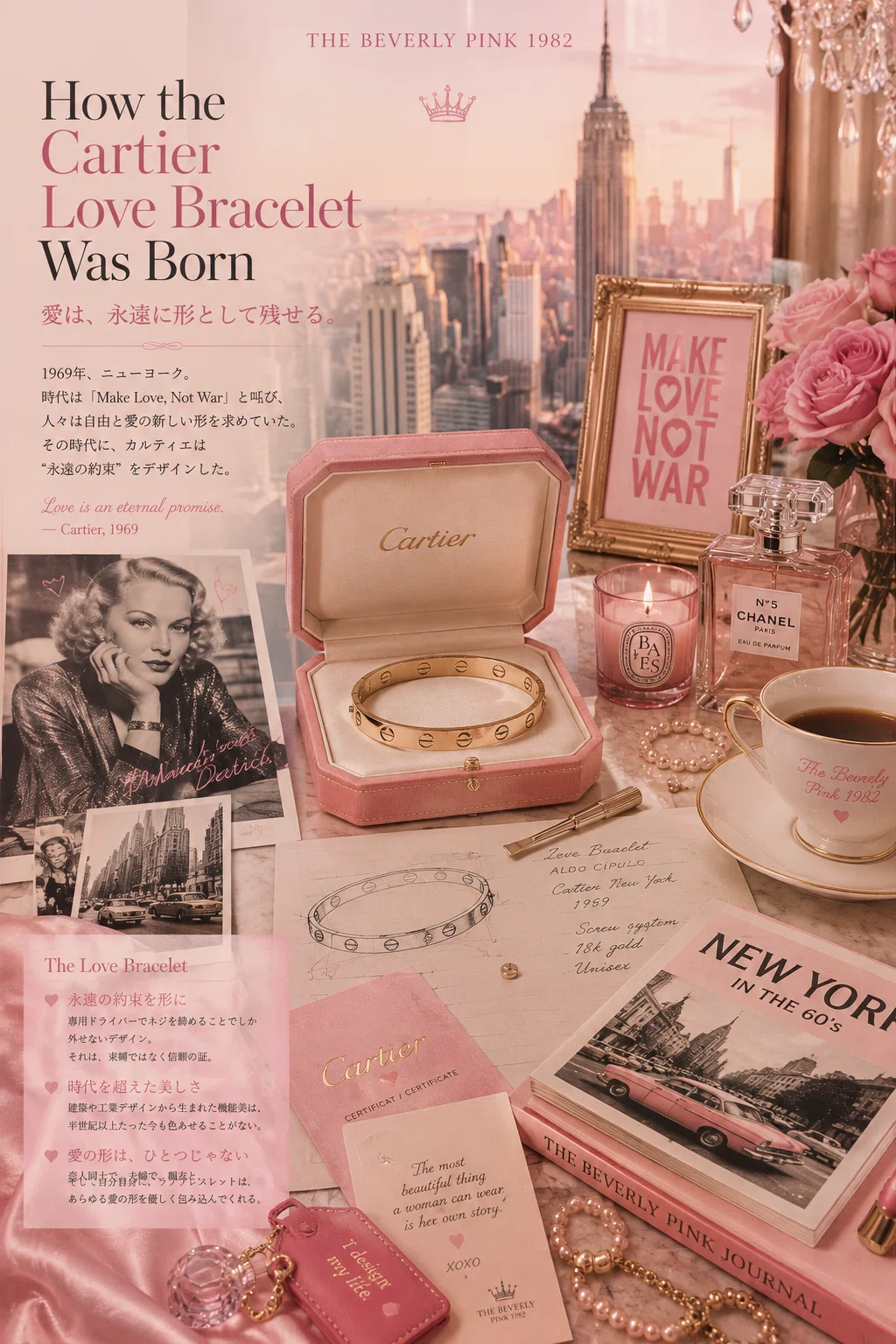 How the Cartier Love Bracelet Was Born｜The Beverly Pink 1982