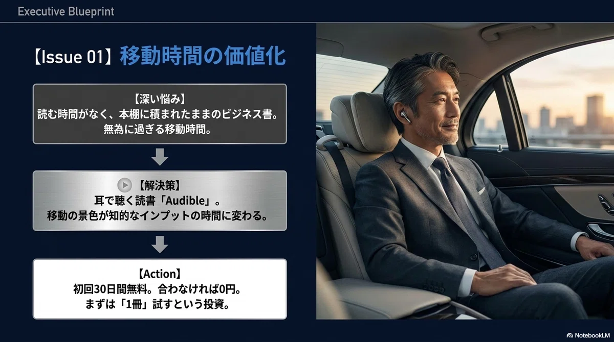 移動時間を“学びの時間”に——オーディオブックAudible(聴く読書)