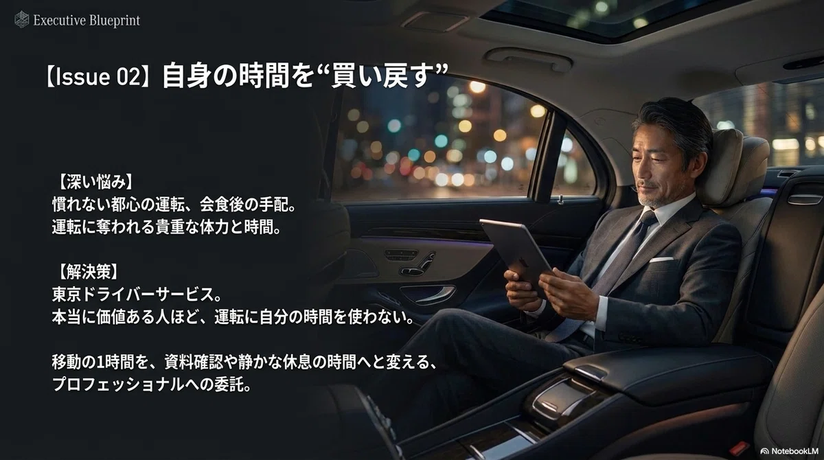 時間を“買い戻す”という発想——専属ドライバーという選択