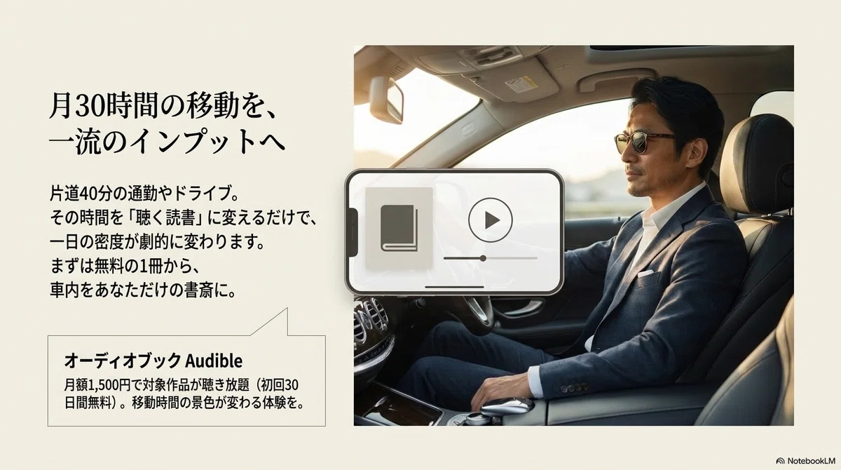 移動時間を“学びの時間”に——オーディオブックAudible(聴く読書)