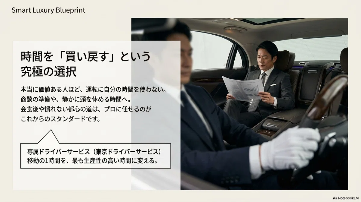時間を“買い戻す”という発想——専属ドライバーという選択