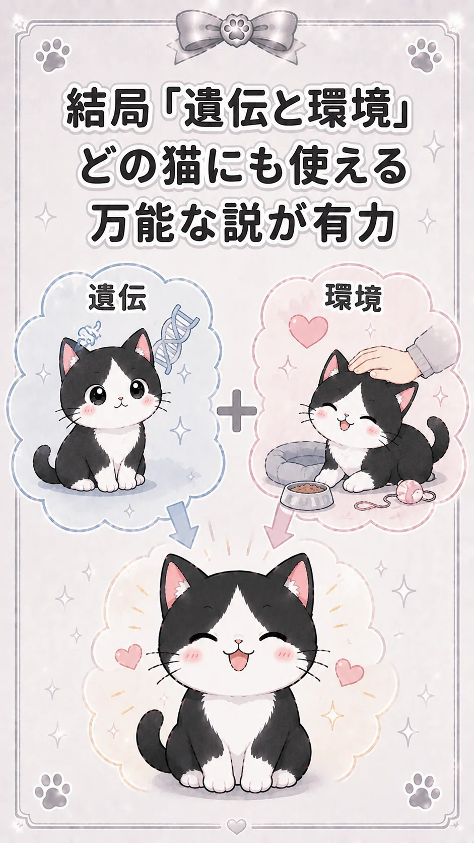 感謝価格(ㅅ´꒳` )すずらんとハチワレ猫ちゃん マンガちょろっとハチワレ猫解説🐱✨️｜鈴木一弘