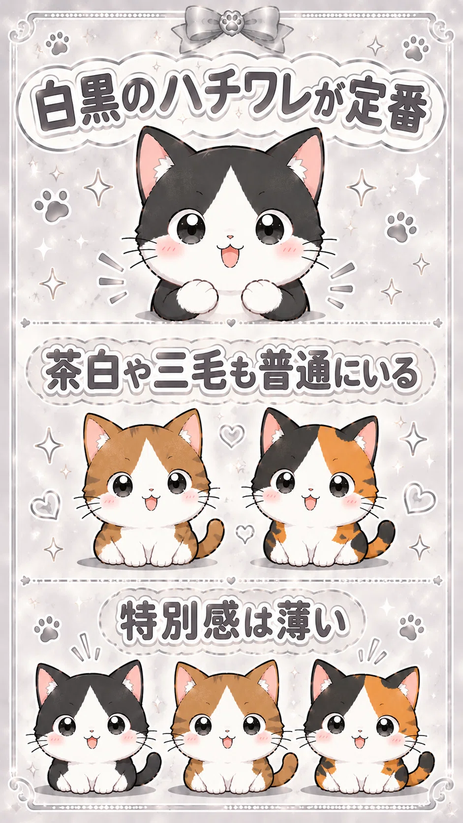 マンガちょろっとハチワレ猫解説🐱✨️｜鈴木一弘