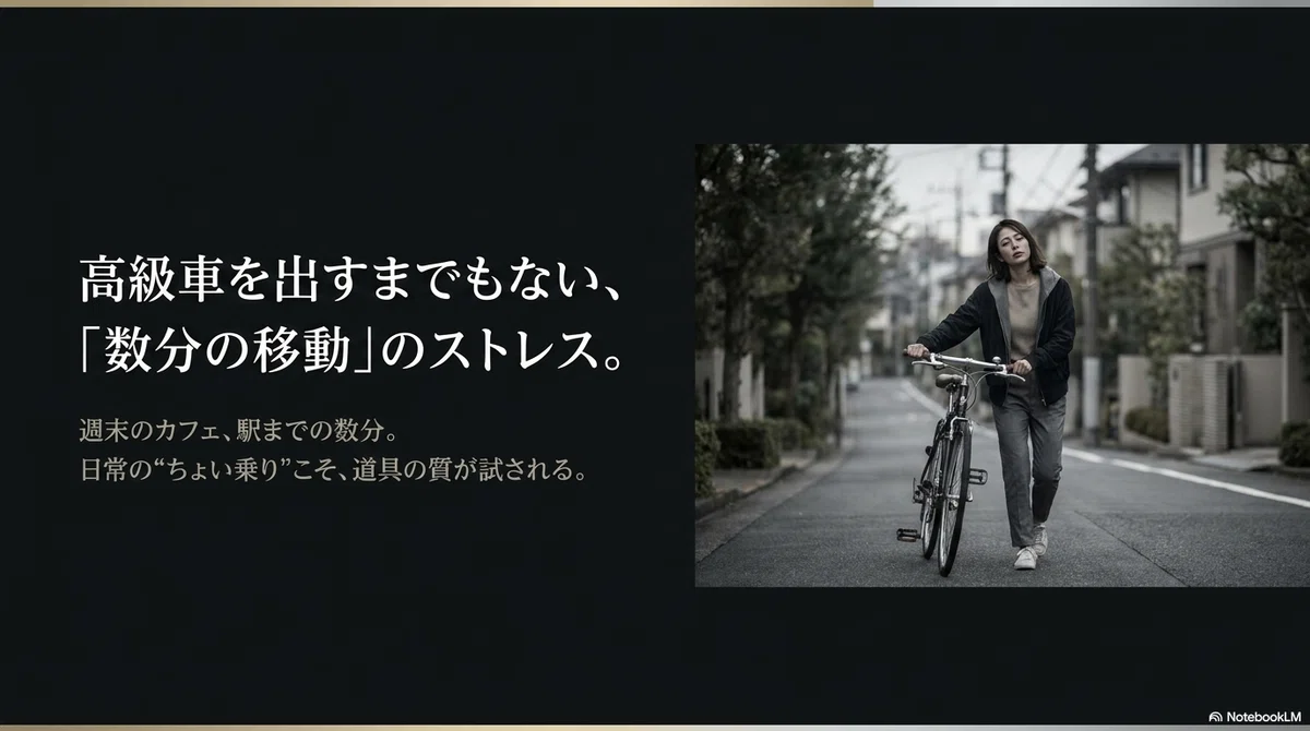 “ちょい乗り”の質を上げる——上質な電動アシスト自転車