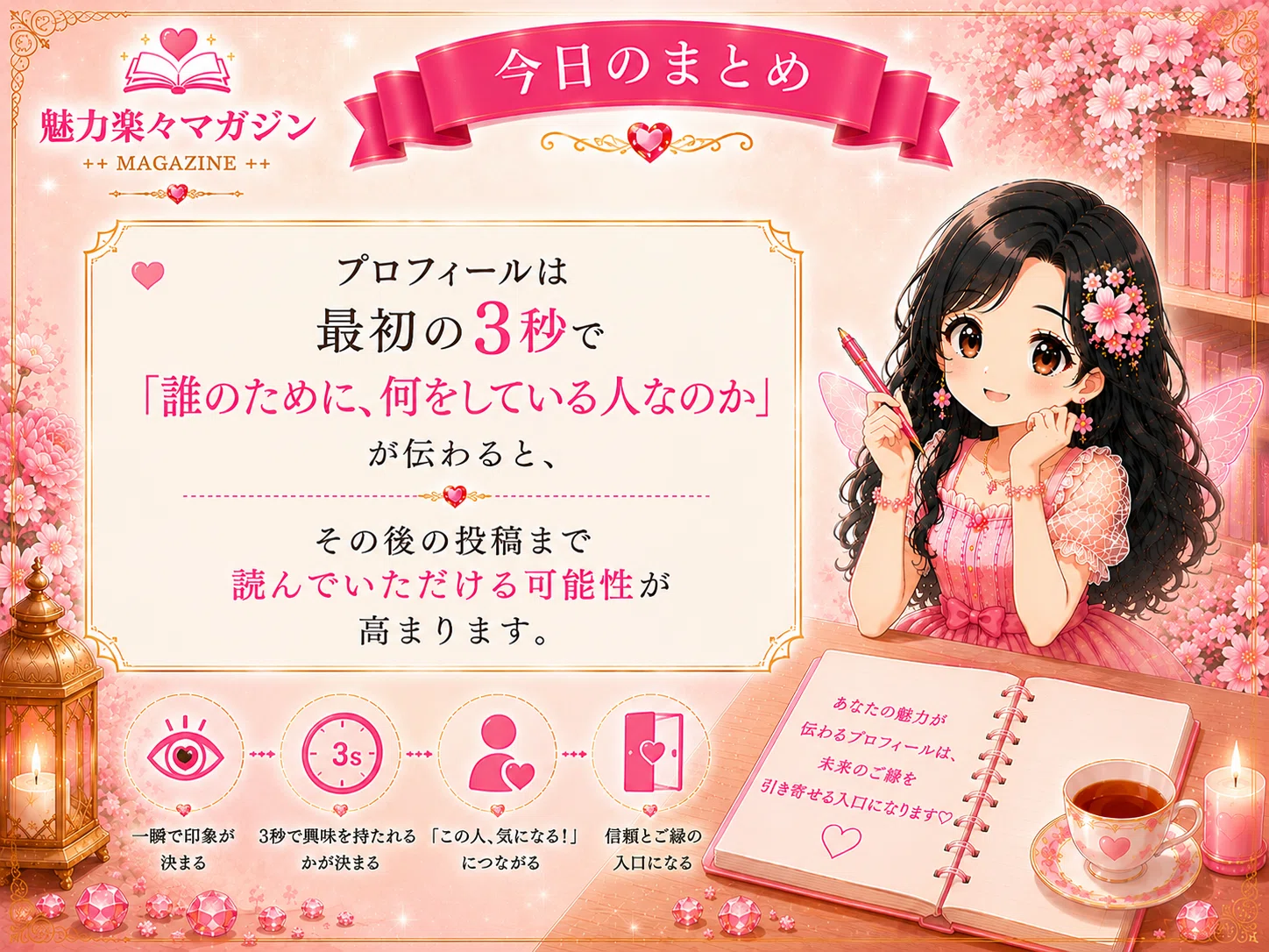 プロフィールは3秒で決まる｜魅力楽々SNS | 柊アリス