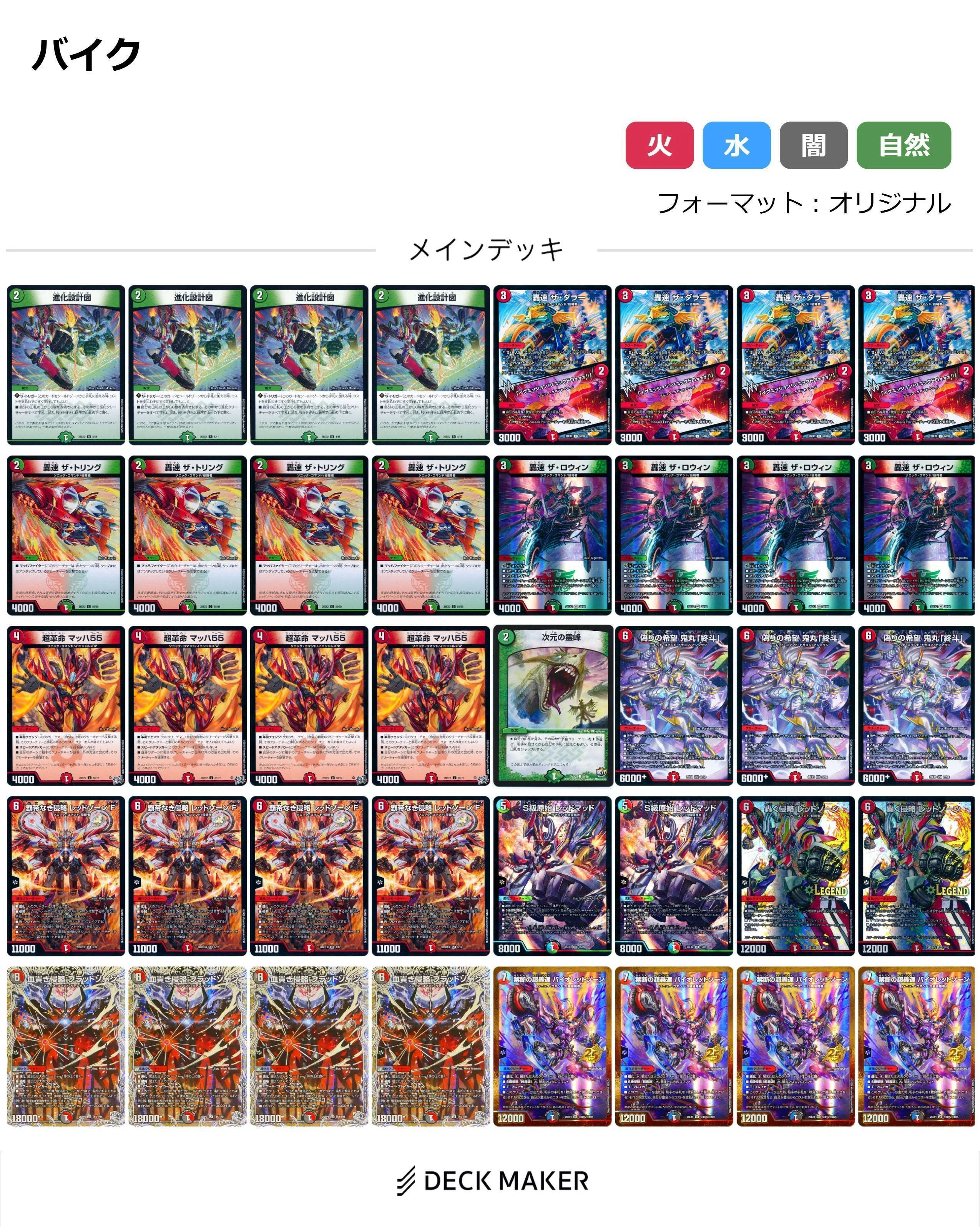 赤緑バイク デュエマ バイオレットゾーン型 要チェック】新環境赤緑バイク【概論】｜箱の中のフカヒレ