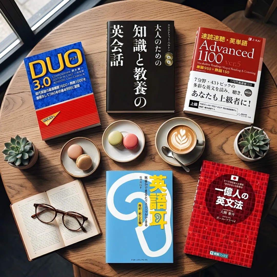 30歳過ぎてからの英語学習】たった5冊の参考書でTOEIC満点＆英検1級を