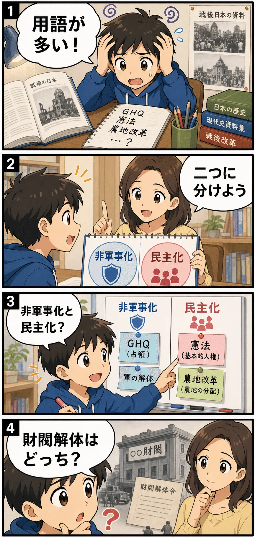 社会・歴史】戦後改革を「GHQの占領政策と日本国憲法への流れ」で理解