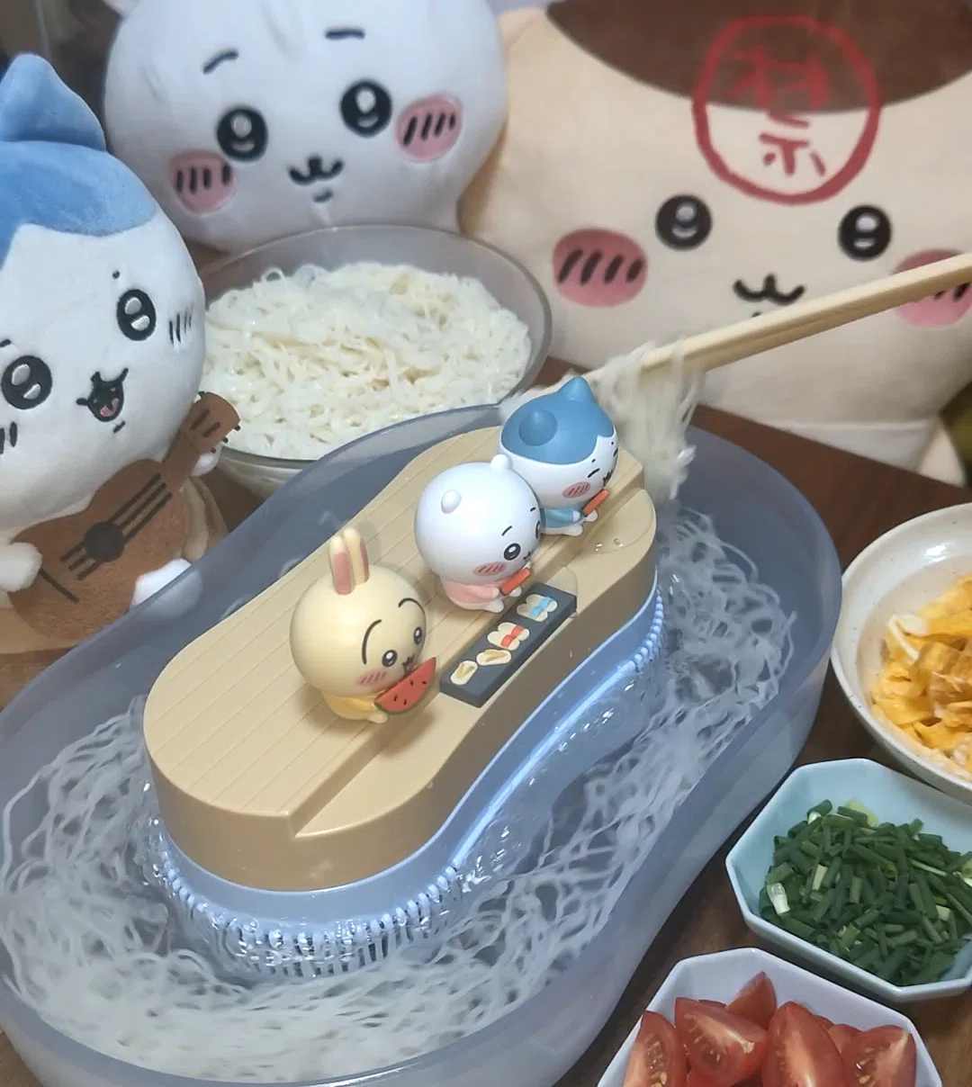 ちいかわ流しそうめん機レビュー｜カニンヘン