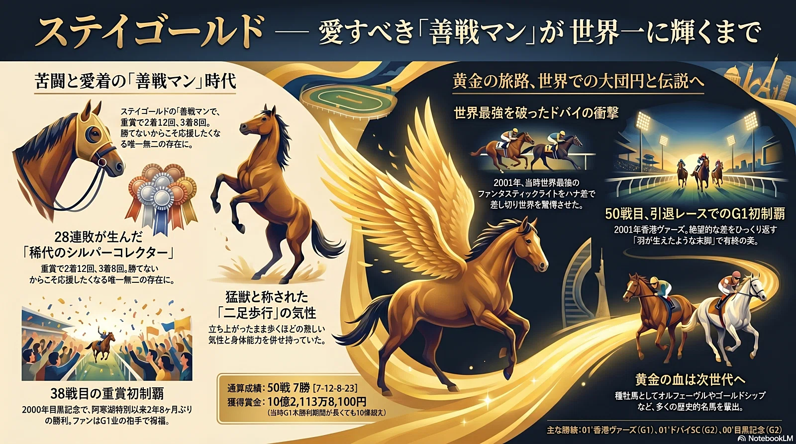 ステイゴールド -ラストランでG1制覇-｜ハサミおじさん