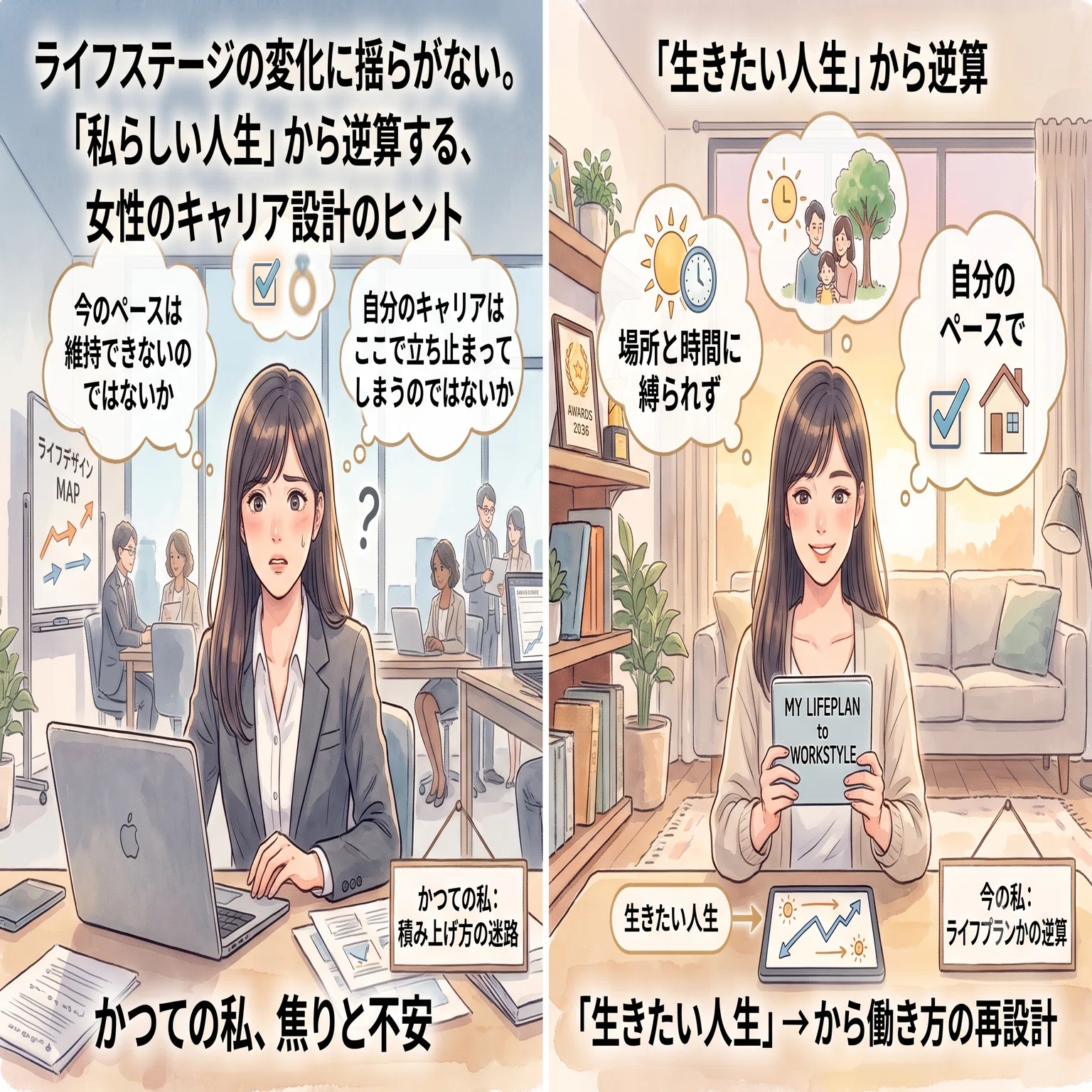 ライフステージの変化に揺らがない。「私らしい人生」から逆算する