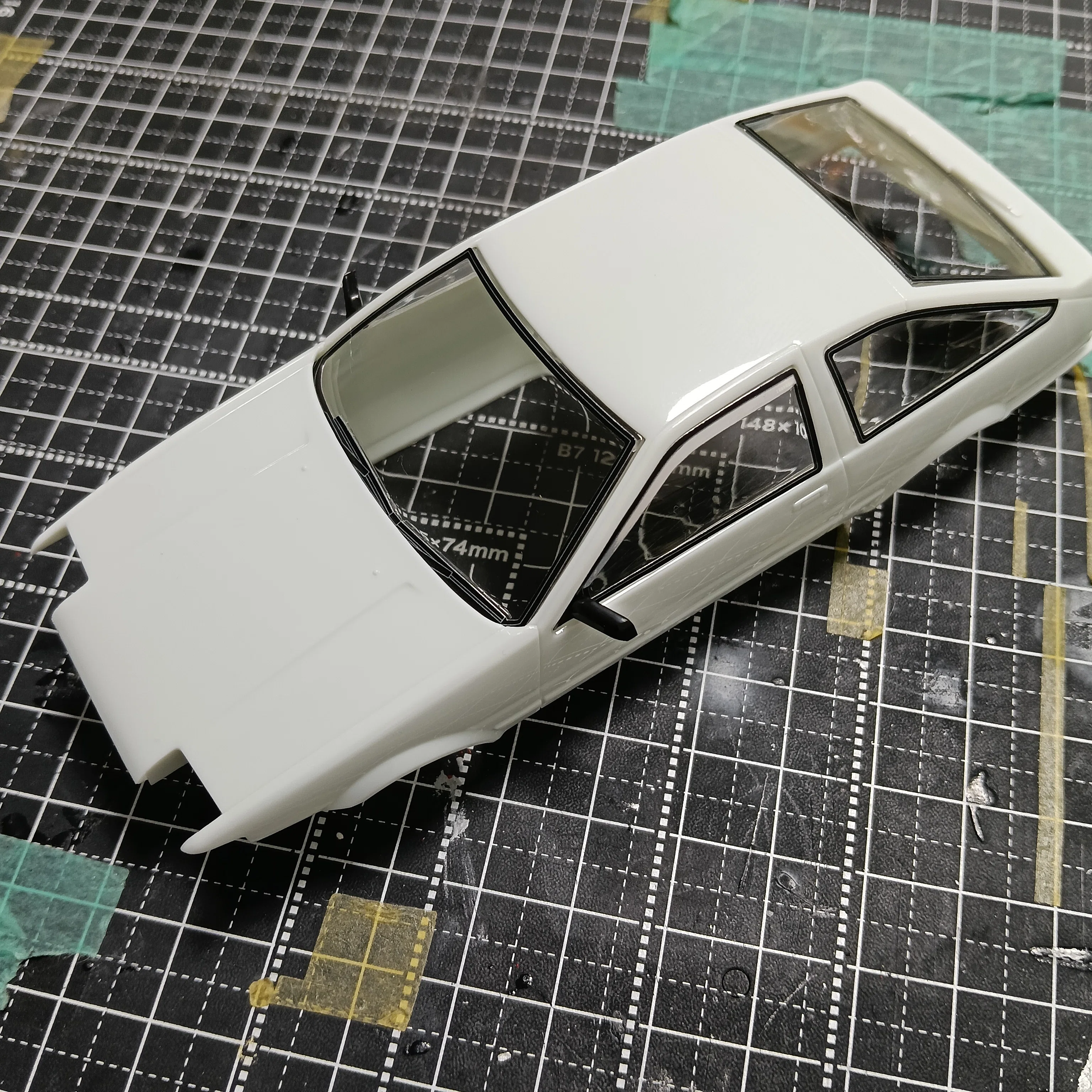アオシマ楽プラ 拓海のハチロク｜しょうのお小遣いでやりくりプラモ製作記