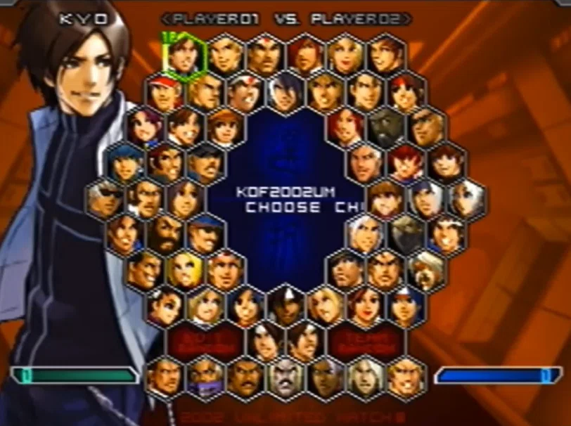 あらゆる格ゲーの中でKOF2002UMのキャラセレ画面が一番だと思う話｜NEO