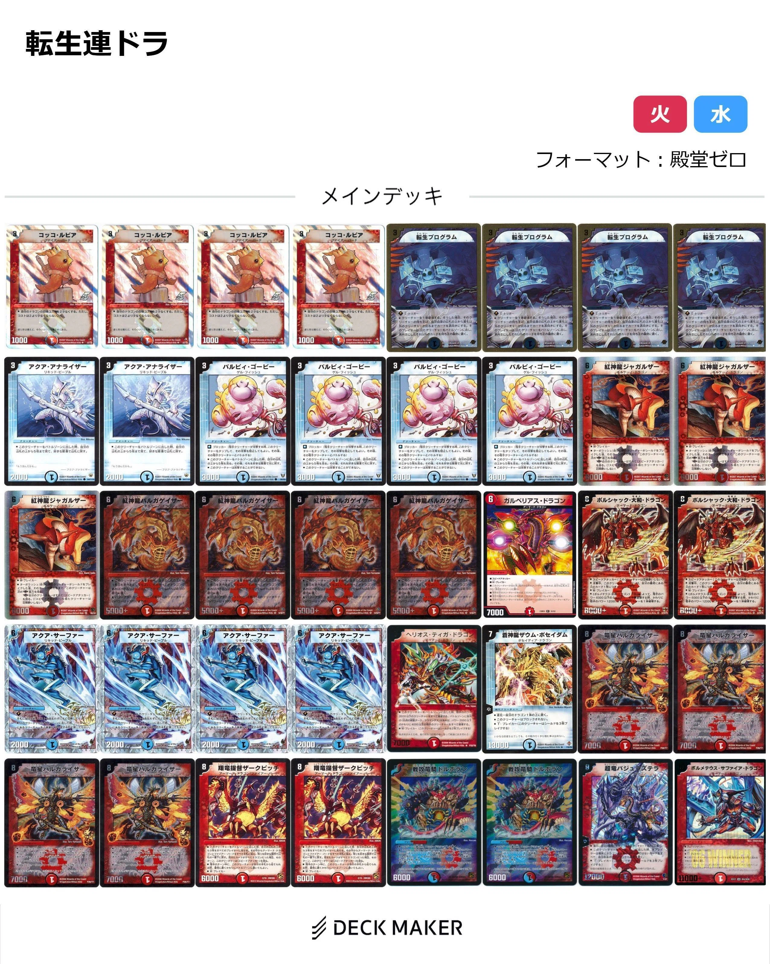 身内用】デュエマクラシック08 デッキレシピ｜一撃否っ殺侍 サークル