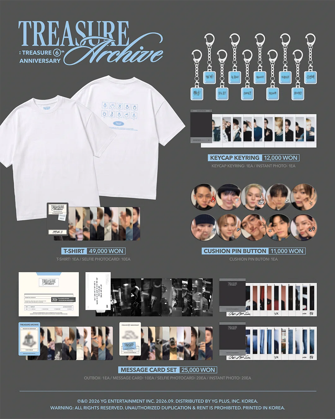 📢TREASURE 6th ANNIVERSARY MERCH 予約販売スタート✨6周年を記念した