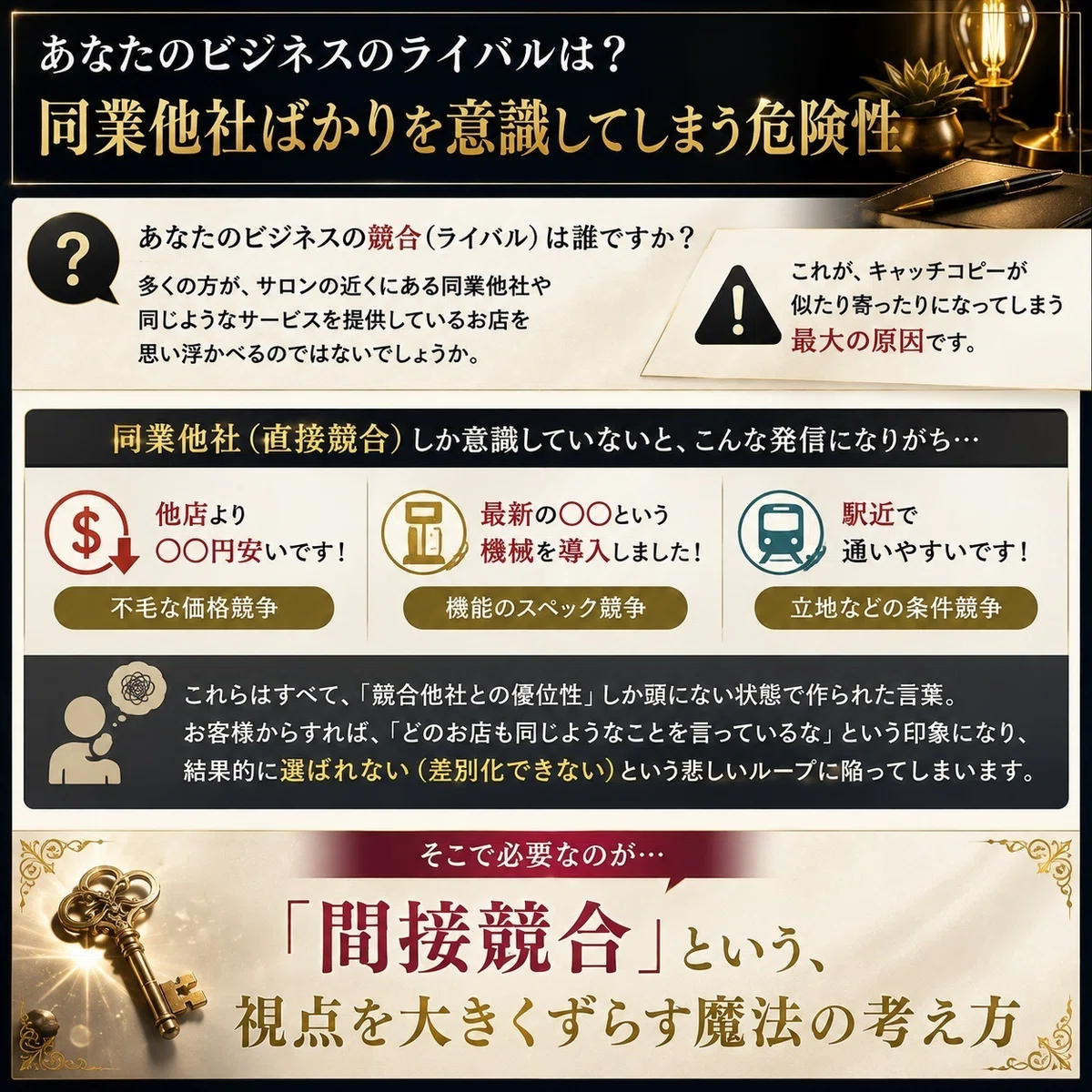 同業他社ばかりを意識してしまう危険性