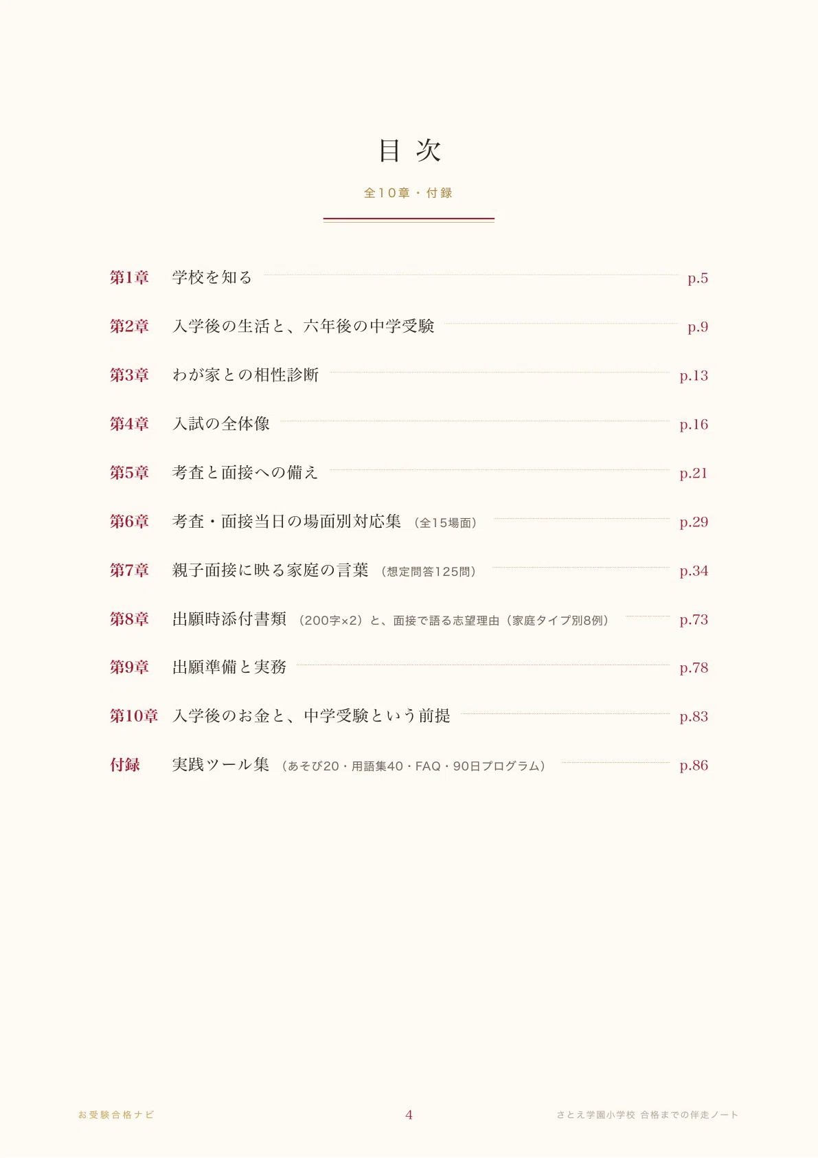 さとえ学園小学校】面接・願書・入試対策 想定問答125問｜志望理由は