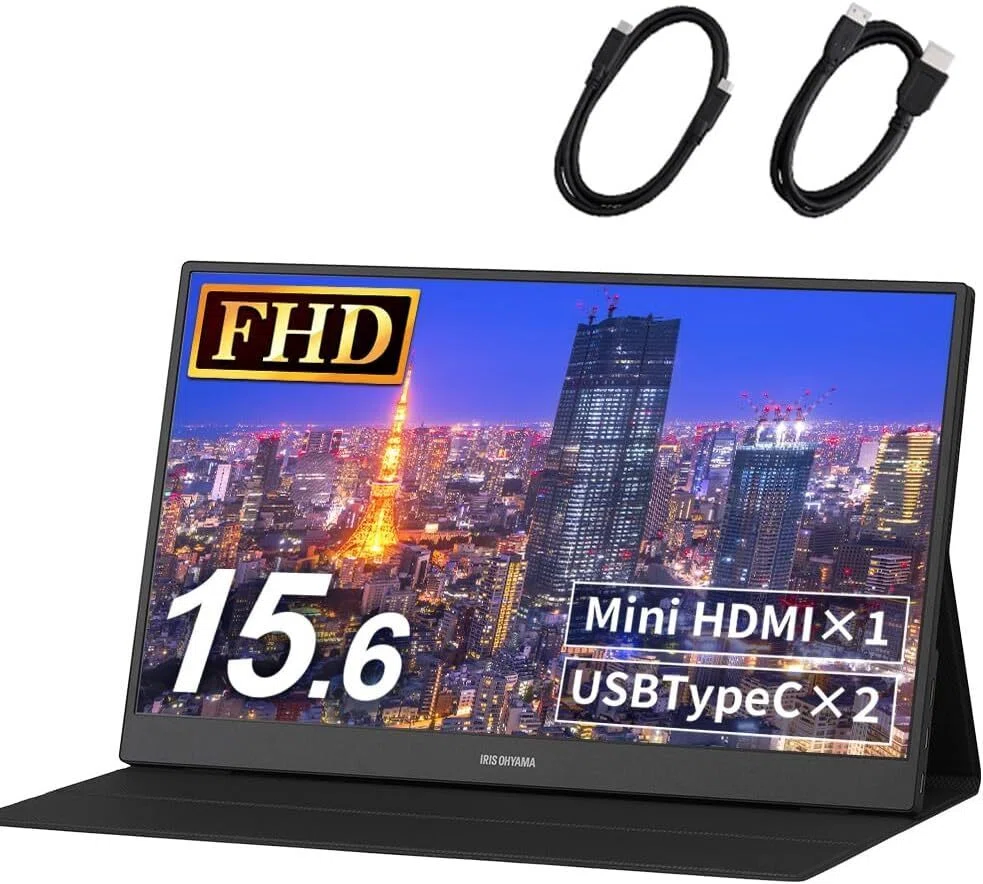 アイリスオーヤマ モバイルモニター 15.6インチ 2024年製 ポータブル