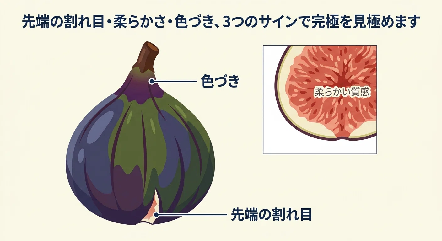 イチジクの収穫時期】秋果の完熟サイン3選と1週間早く収穫する