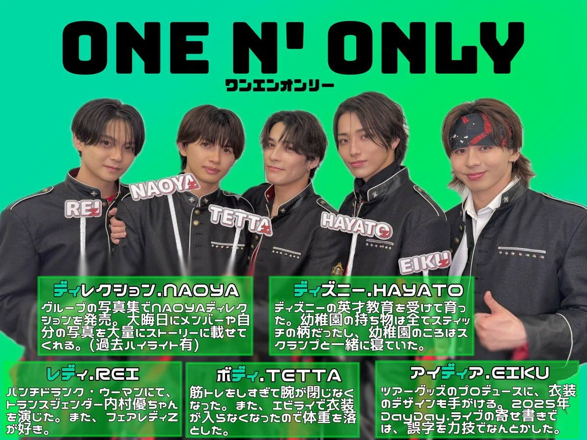 ONE N' ONLY、草川直弥 紹介シート｜さしみ