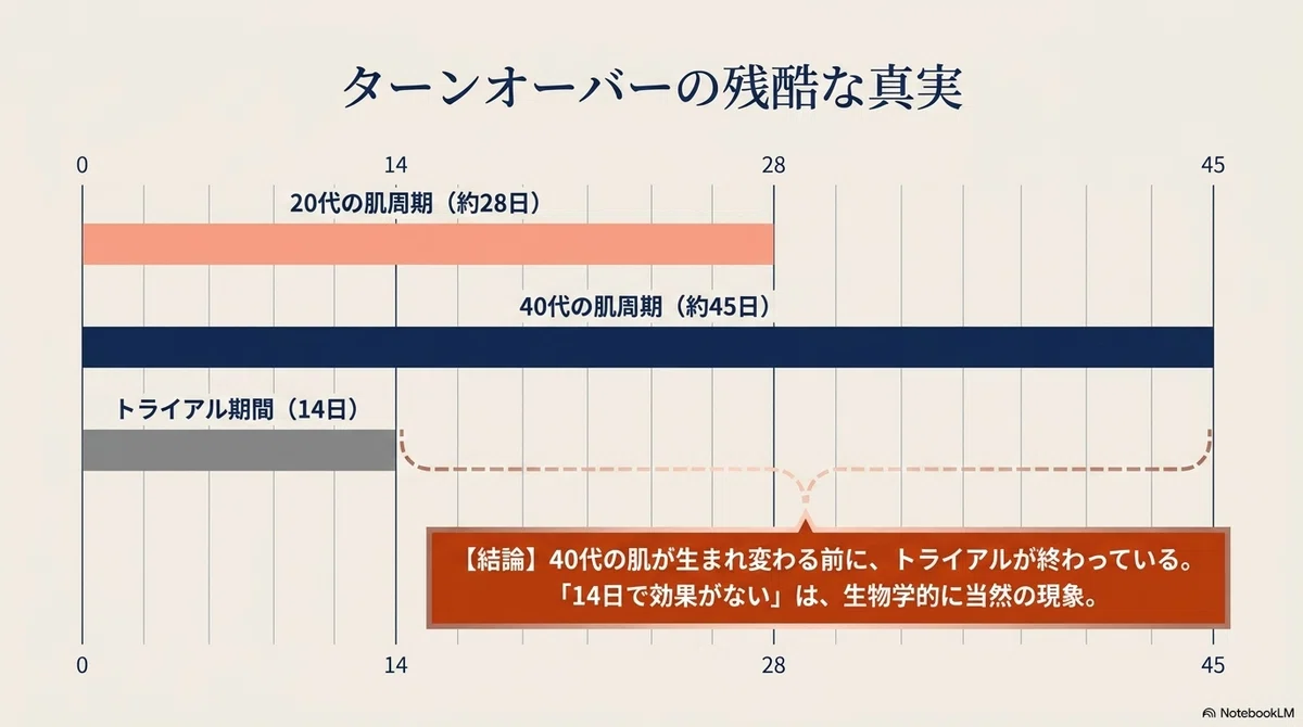 肌のターンオーバーと年代の関係