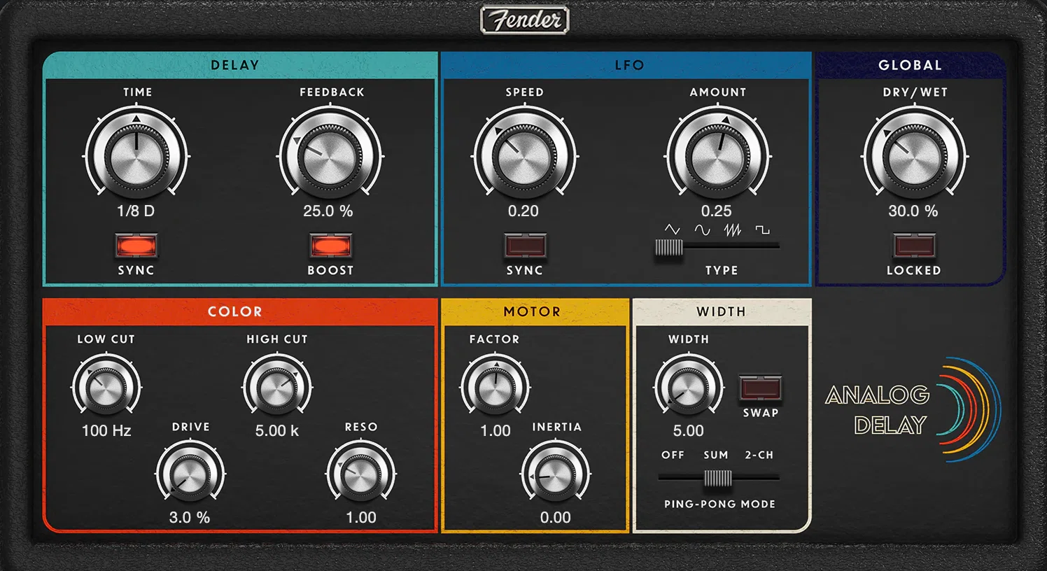 Fender Studio Pro「Analog Delay」の使い方｜各パラメーターをわかり