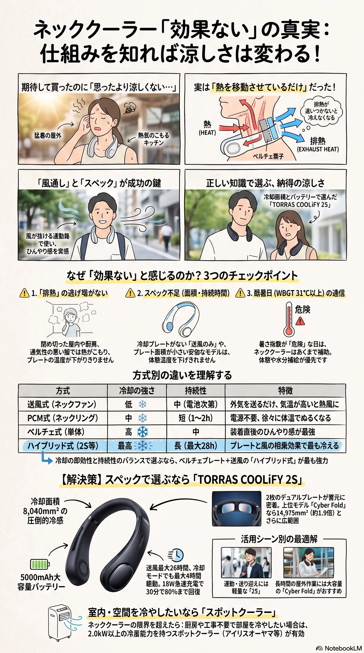 ネッククーラーは「効果ない」のか。ペルチェ素子と排熱の仕組みから