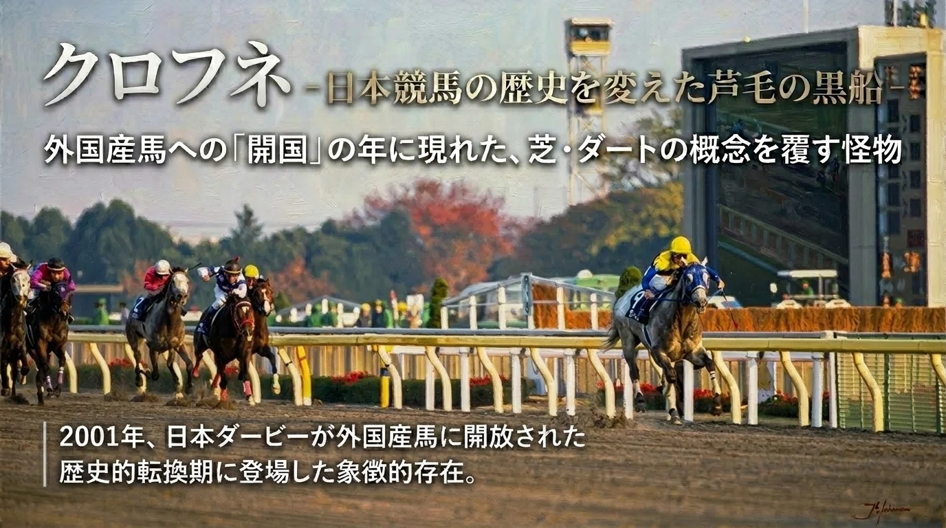 クロフネ -日本競馬の歴史を変えた芦毛の黒船-｜ハサミおじさん