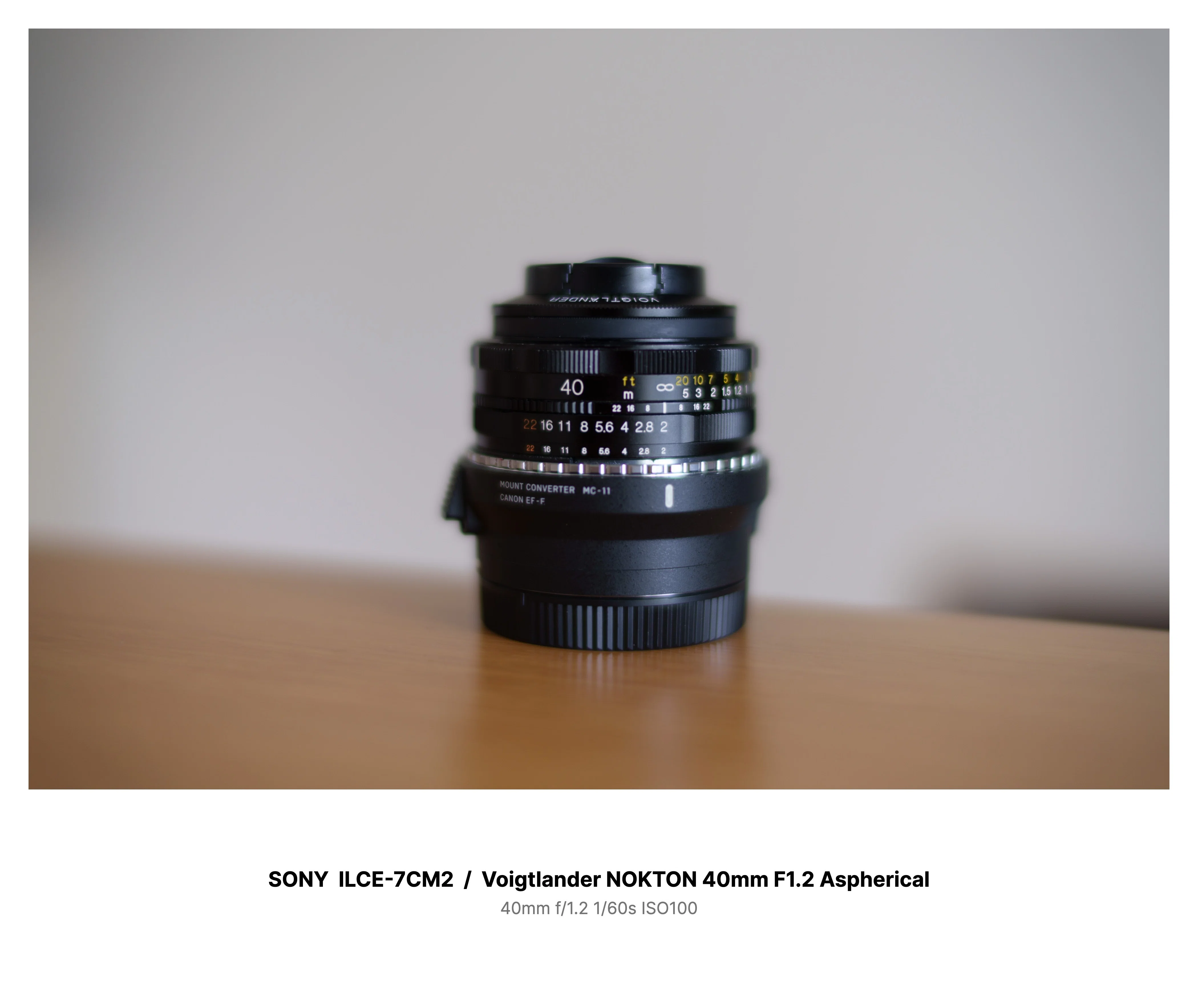 Voigtlander NOKTON 40mm F1.2 Aspherical E-Mount｜よりめ