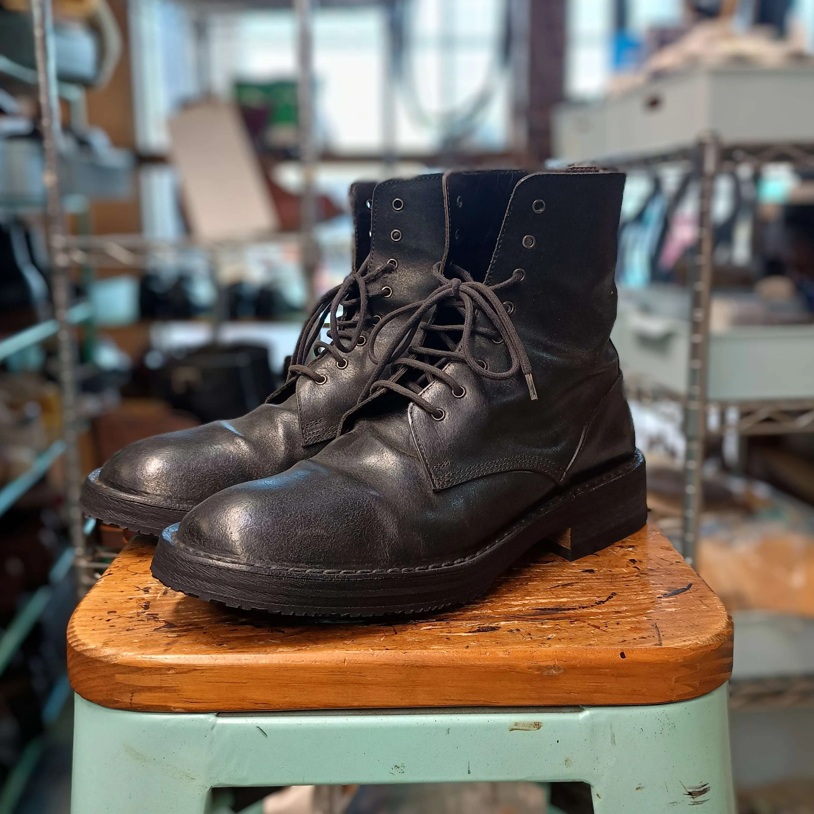 ハーフソール＋トップリフト交換】Yohji Yamamotoレースアップブーツの