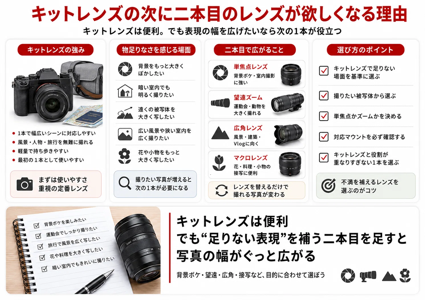 キットレンズの次に買うおすすめレンズ15選｜初心者向けに二本目の