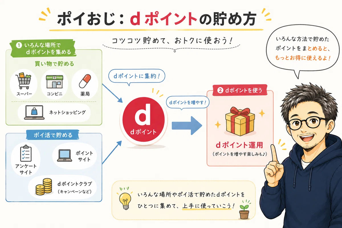 ポイおじ:dポイントの貯め方図解