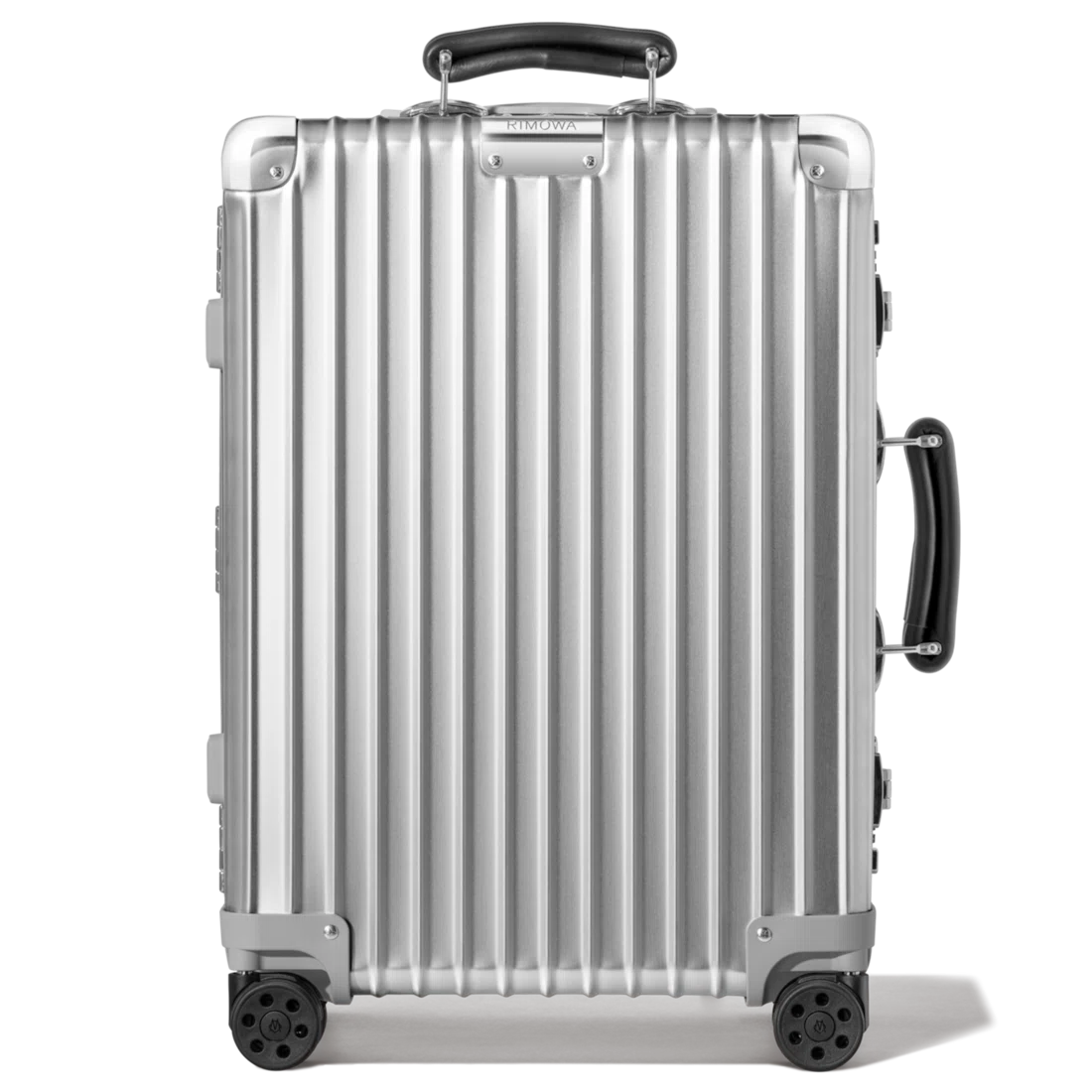 RIMOWA シルバー　アルミ　二輪 リモワ「Classic キャビン S」シルバー、2～3日の旅に選ぶレザー