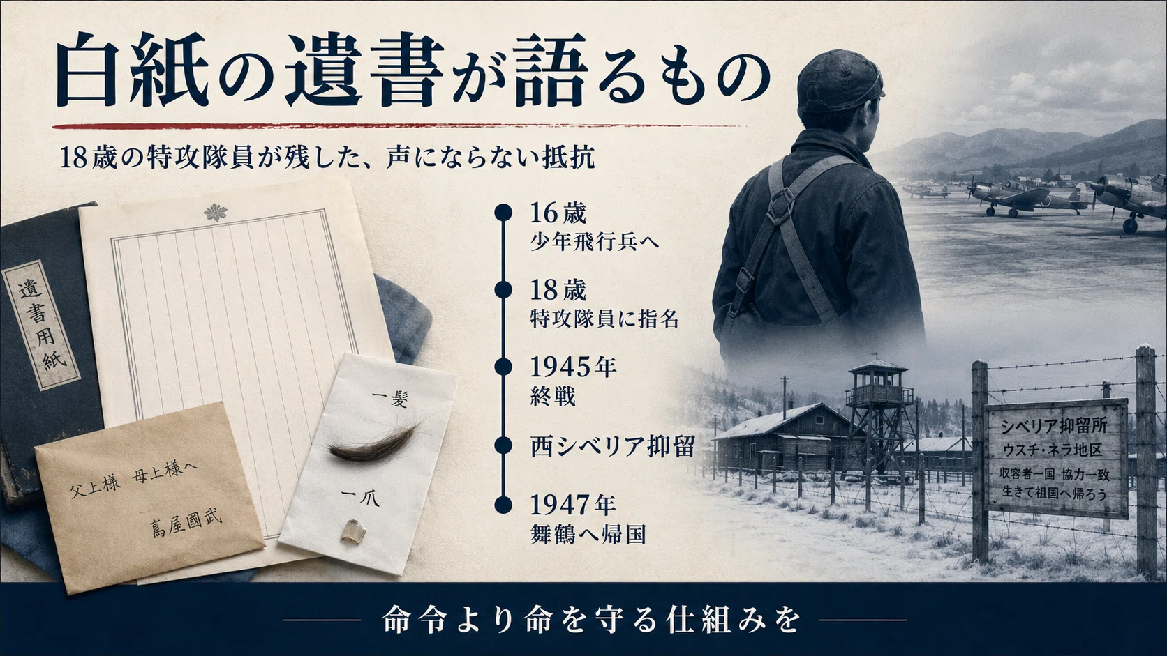 白紙の遺書が語るもの――ラジオ深夜便4時台、鳥谷邦武さんの証言を聞い