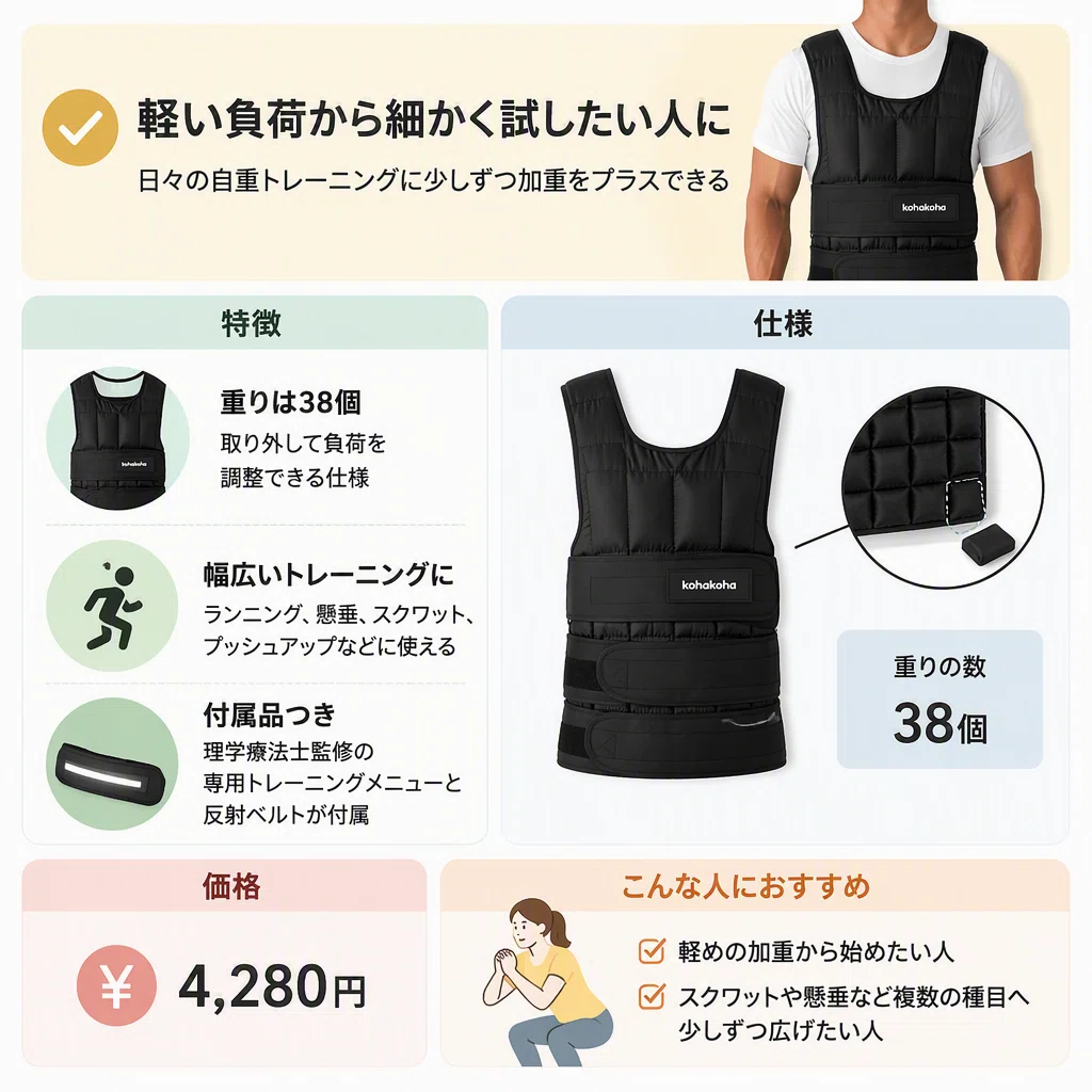 Irotec アイロテック ウェイトベスト 懸垂 重り ベルト IROTEC