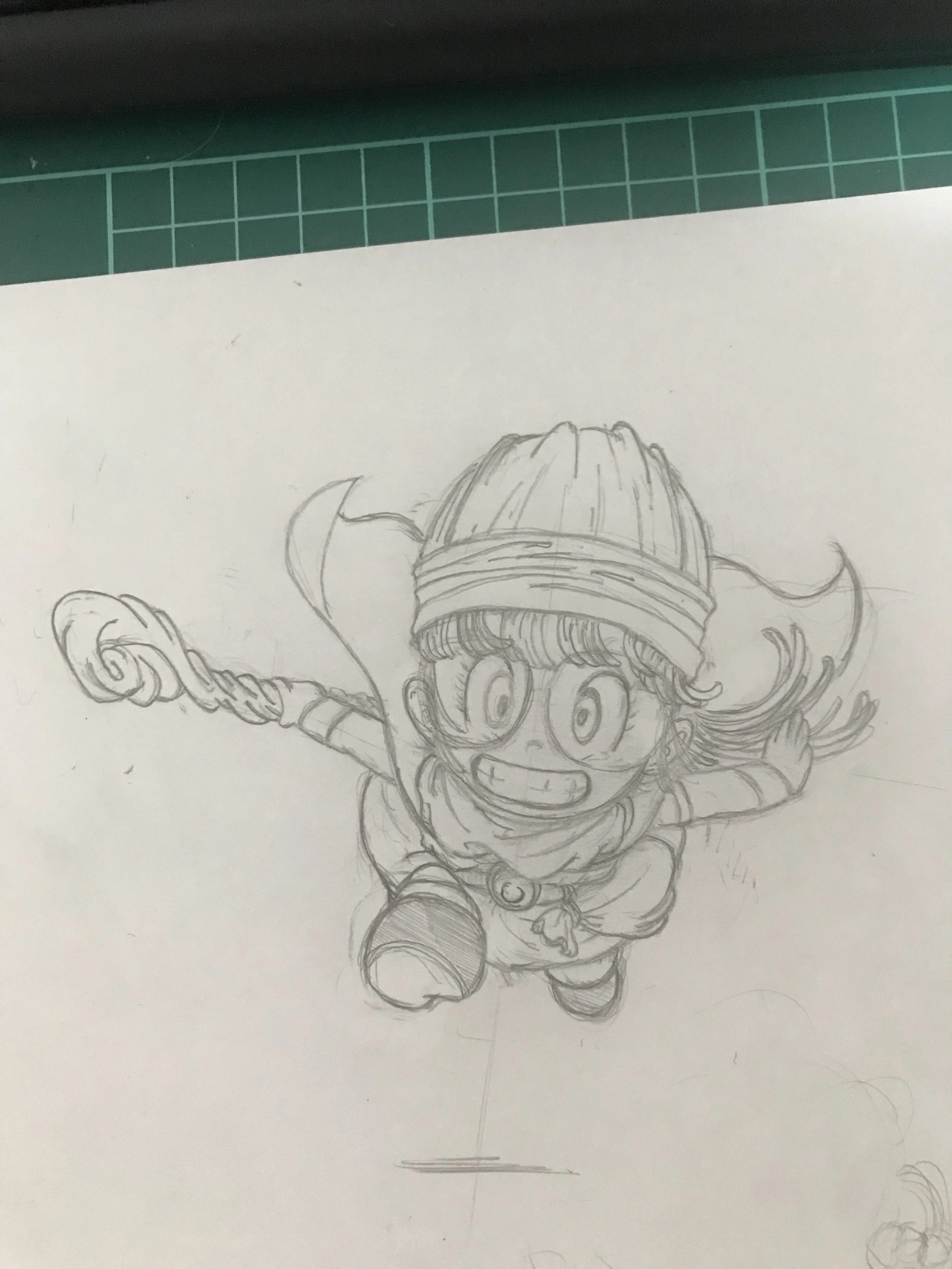 完成絵の裏側にある「泥臭い紙の痕跡」。僕が手描きのファンアートに