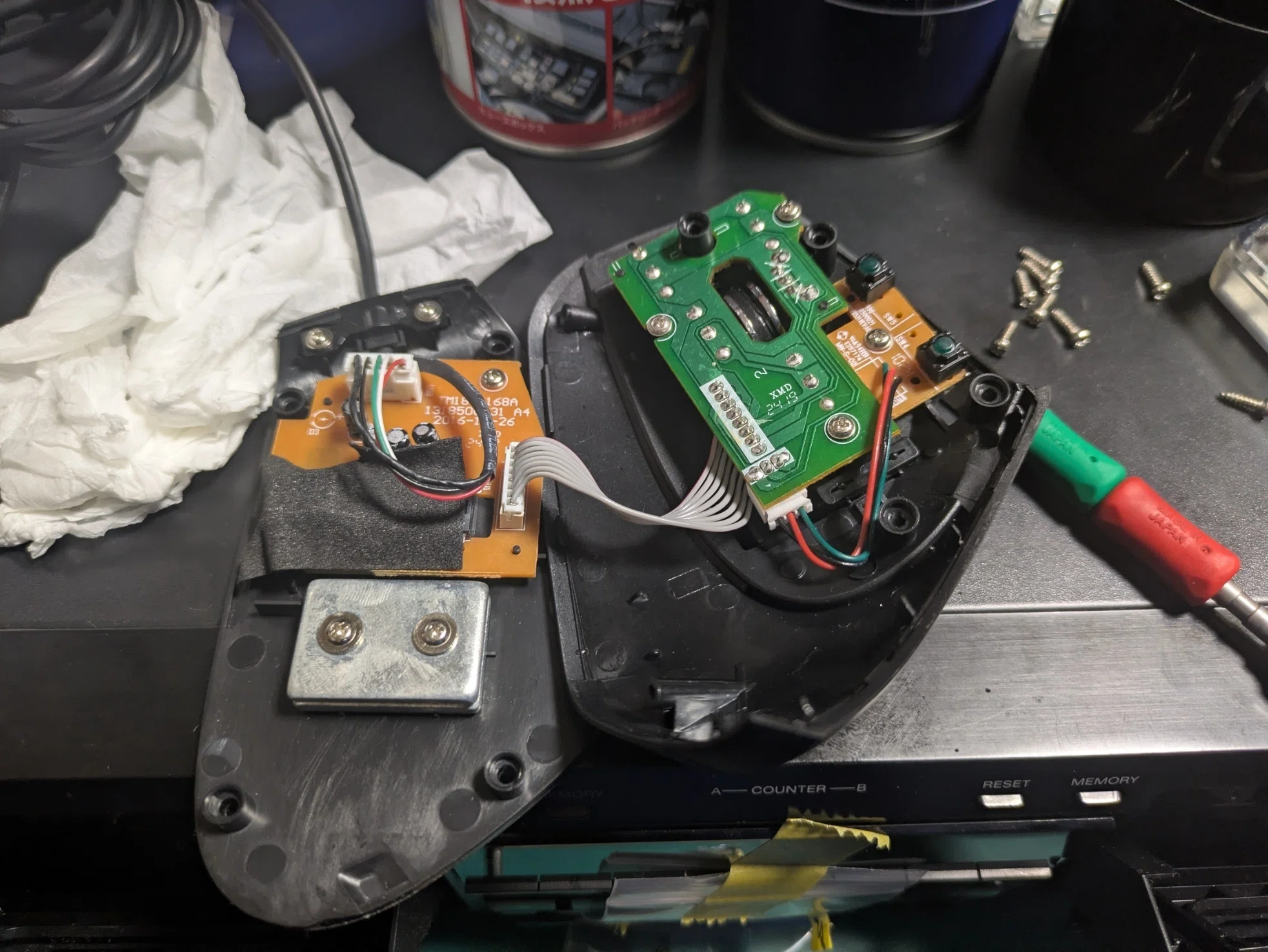 DIY修理】サンワサプライ MA-ERGK9 エルゴノミクスマウス 分解清掃