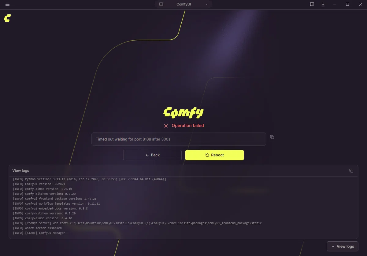 ComfyUI Desktop「no Python environment found」トラブルシューティング手順｜mon38