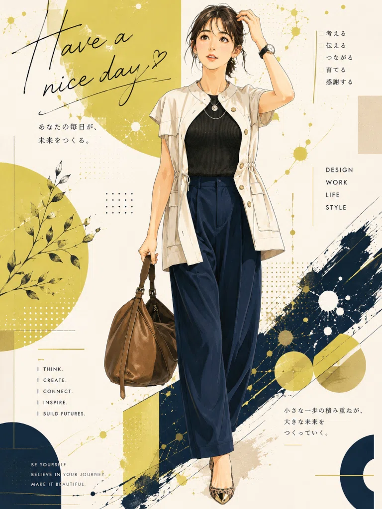 春夏オフィスカジュアル ９パターン まとめ売り♡ 夏コーデ#03 「ナチュラルカラーでまとめる上品オフィスカジュアル