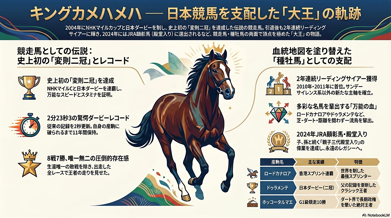キングカメハメハ -史上初の変則二冠馬-｜ハサミおじさん