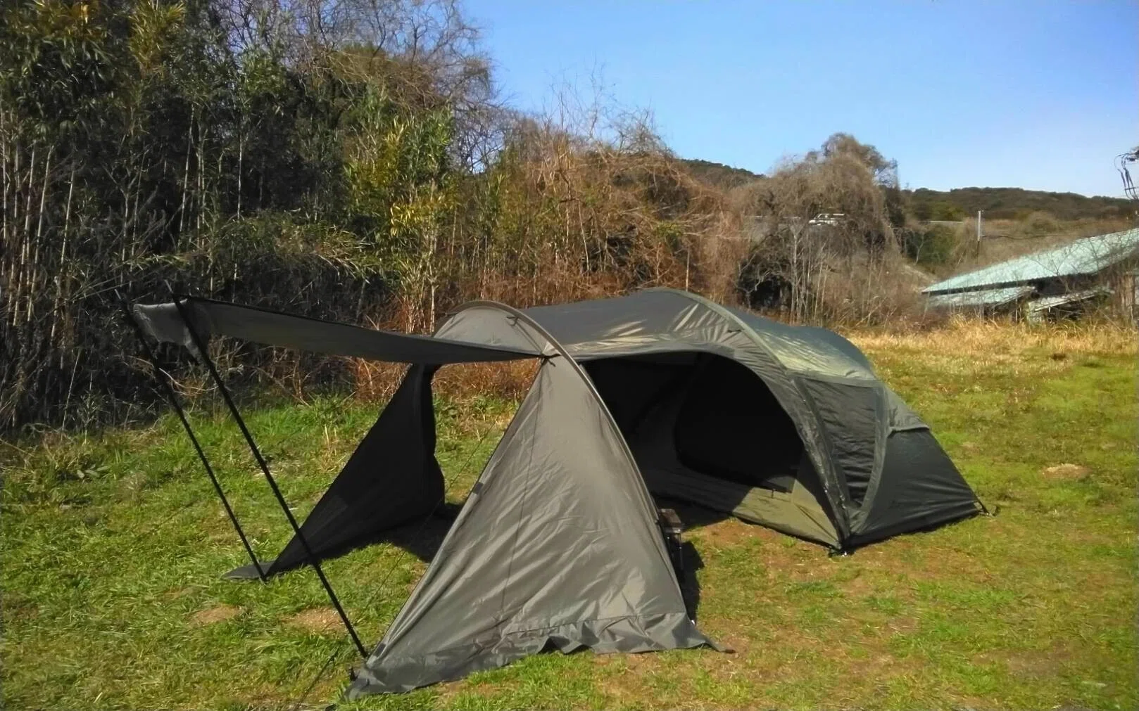 KIMICAMP カブトテントと前幕 テントバカの激レアテント情報 Kimicamp カブトテント+前幕｜尾上