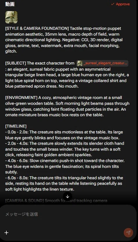 Renoise AI Agent思考プロンプトスクショ画像