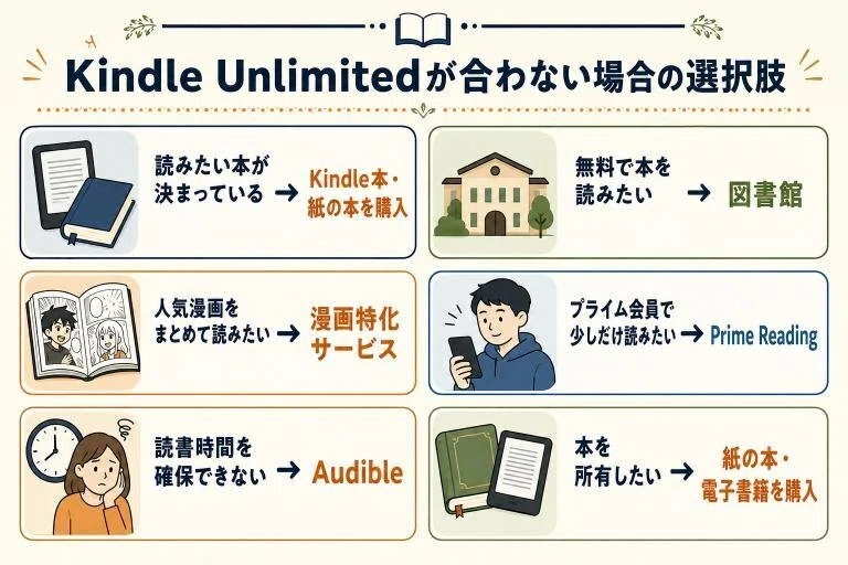 Kindle Unlimitedが合わない場合の選択肢