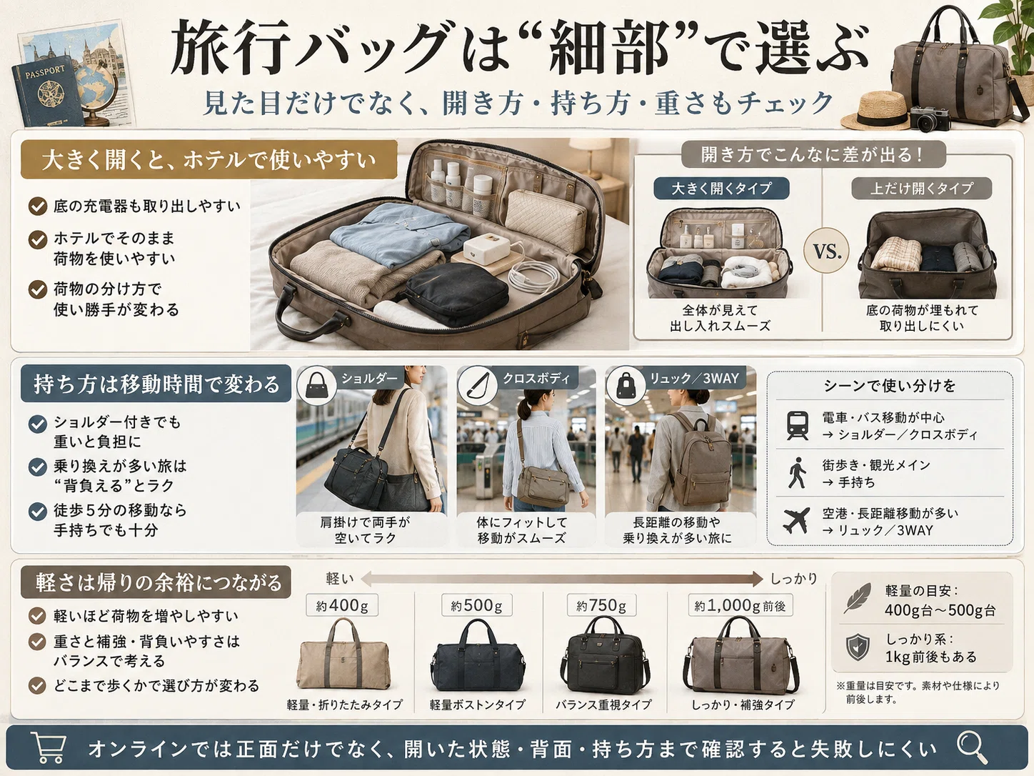 旅行に使えるおしゃれなボストンバッグおすすめ10選｜1泊・2泊・飛行機